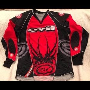 Evil paintball shirt medium and Evil gloves medium